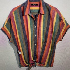 MADEWELL Tie Front Shirt
